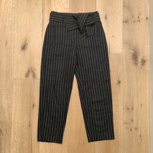 Aritzia Wilfred pinstripe wool cropped pant.